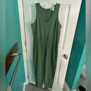 Athleta Olive Sleeveless Jumpsuit